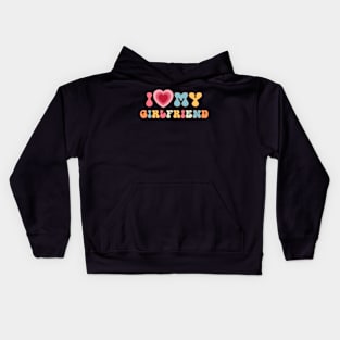 I Love My Girlfriend Valentine's Day Kids Hoodie